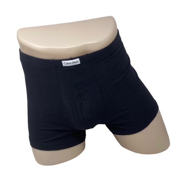 Calvin Klein Pure Cotton Stretch 3-Pack Trunk Black Men's Underwear NB3262001 - Picture 4 of 8